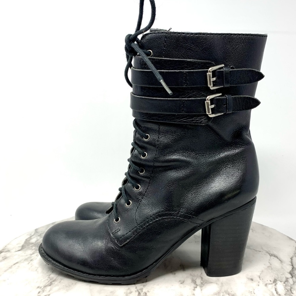 Marc Fisher Peabody Combat Boot 7.5 Goth Grunge Academia Classic Whimsigoth - Picture 3 of 16